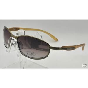 Oakley Sunglasses Gold Bronze Frame Shield Wrap Sport Vintage Style